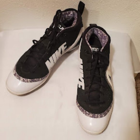 Nike Zoom Trout 4 Men's Metal Baseball Cleats - Black/White - Picture 4 of 7